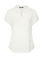 Yours Curve White Texture Frill Neck Top - Image 5 of 5