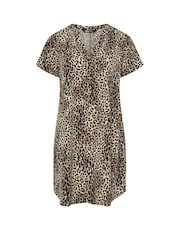 Yours Curve Brown Tunic Dress - Image 2 of 5