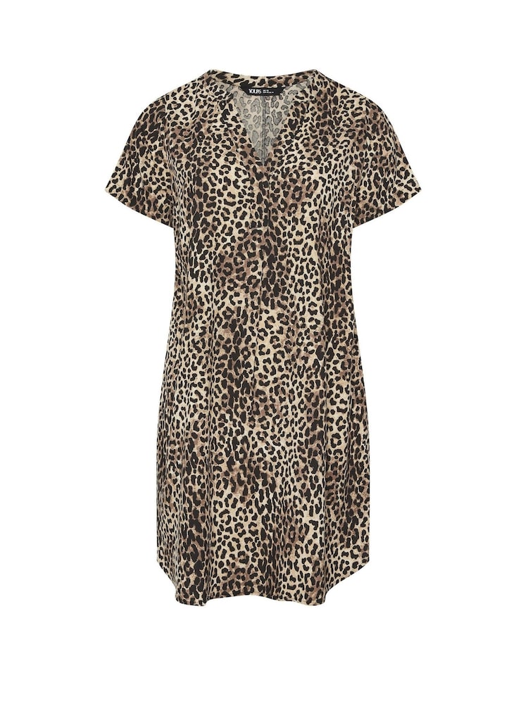 Yours Curve Brown Tunic Dress - Image 2 of 5