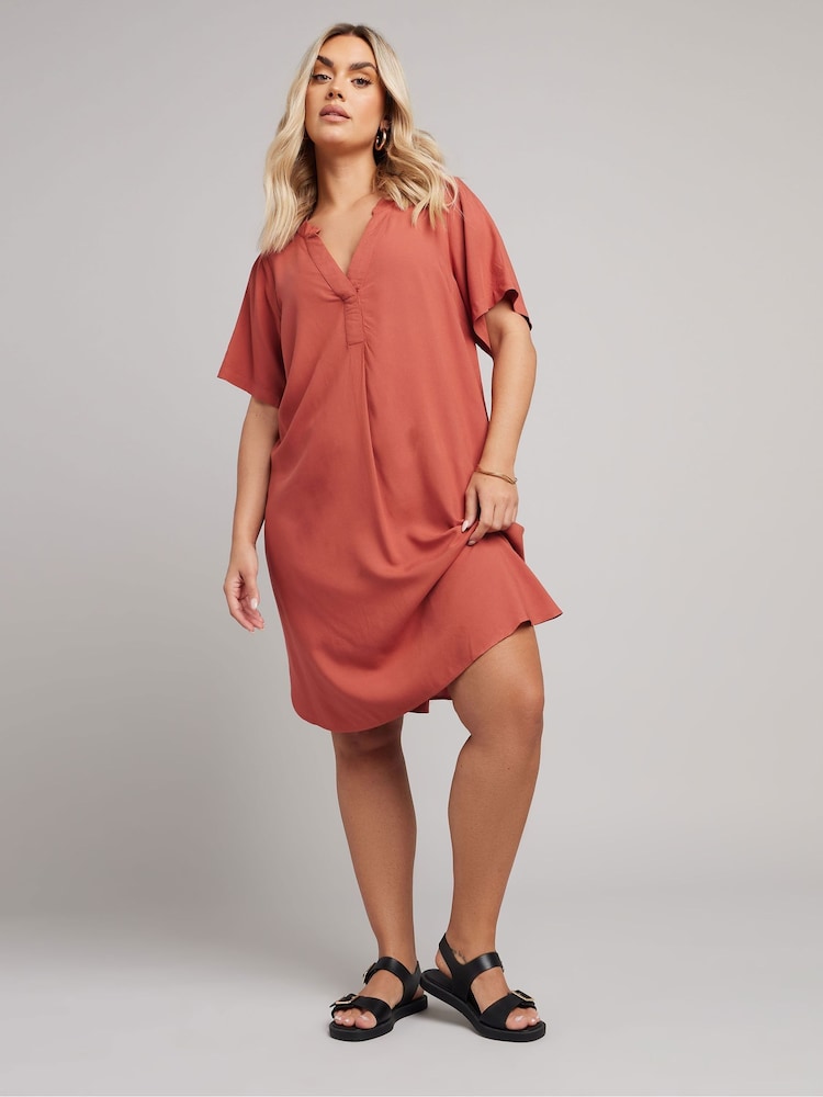 Yours Curve Pink Tunic Dress - Image 1 of 6