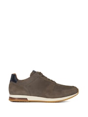 Dune London Grey Wide Fit Trilogy Perforated Runner Trainers - Image 1 of 5