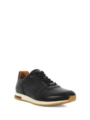 Dune London Black Wide Fit Trilogy Perforated Runner Trainers - Image 3 of 6