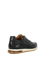 Dune London Black Wide Fit Trilogy Perforated Runner Trainers - Image 4 of 6