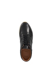 Dune London Black Wide Fit Trilogy Perforated Runner Trainers - Image 5 of 6