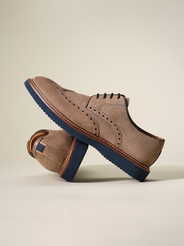 Dune London Grey Benidictus New Wedge Lace Up Shoes - Image 1 of 7 Dune London Grey Benidictus New Wedge Lace Up Shoes - Image 1 of 7