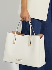 Weiß - Dune London Dorry Große, ungefütterte Tote-Tasche - Bild 1 von 5