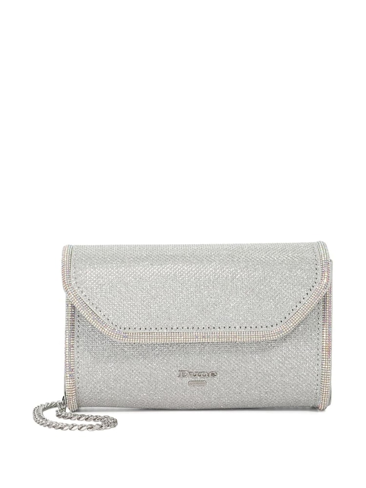 Silber - Dune London Bellini Clutch mit Umschlag und Bordürendetail - Bild 2 von 5