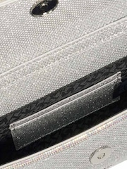 Silber - Dune London Bellini Clutch mit Umschlag und Bordürendetail - Bild 5 von 5