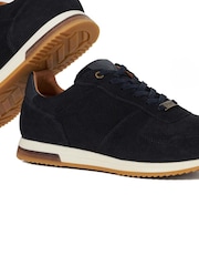 Dune London Blue Wide Fit Trilogy Perforated Runner Trainers - Image 6 of 6