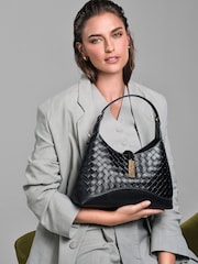 Dune London Black Dorset Medium Turnlock Shoulder Bag - Image 1 of 1