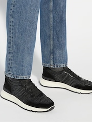 Dune London Black Thorny Knitted Runner Trainers - Image 1 of 6