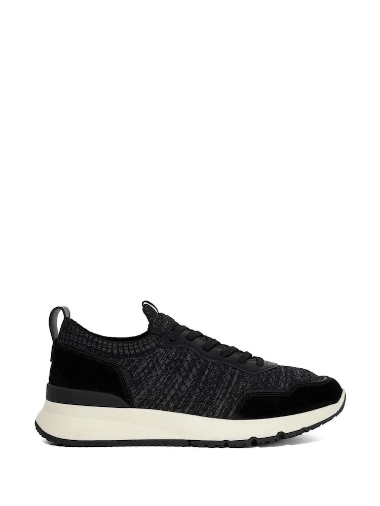 Dune London Black Thorny Knitted Runner Trainers - Image 2 of 6