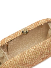 Dune London Brown Extra Oval Woven Clutch Bag - Image 5 of 5