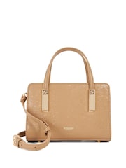Dune London CAMEL-REPTILE Dinkydenbeigh Mini Branded Handle Tote Bag - Image 2 of 5
