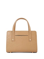 Dune London CAMEL-REPTILE Dinkydenbeigh Mini Branded Handle Tote Bag - Image 3 of 5