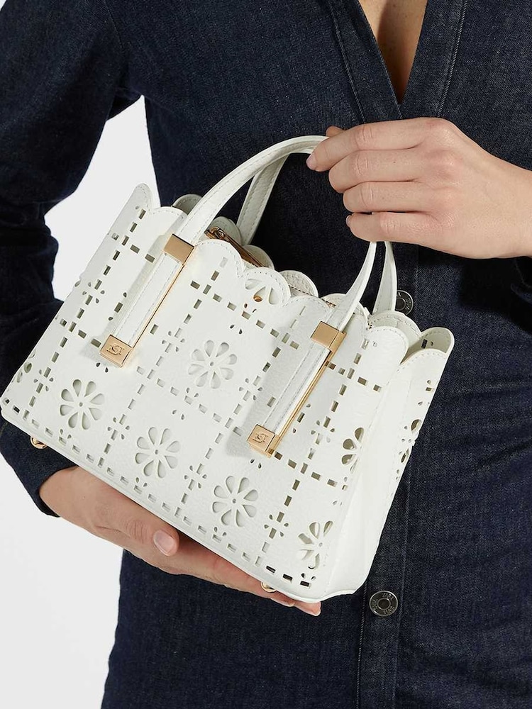 Dune London White Dinkydorry Mini 3 Part Tote Bag - Image 1 of 2