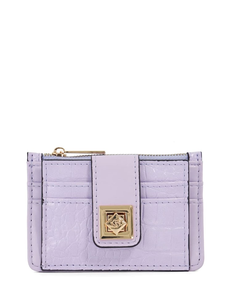 Lila - Dune London Karra Turn Lock Card Holder Wallet - Bild 1 von 4