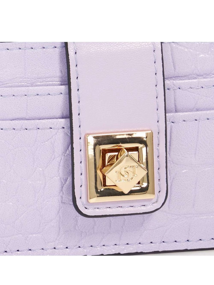 Lila - Dune London Karra Turn Lock Card Holder Wallet - Bild 4 von 4