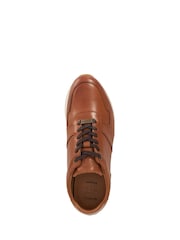 Dune London Light Brown Wide Fit Trilogy Perforated Runner Trainers - Image 4 of 6