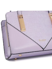 Dune London Purple Dinkydenbeigh Mini Branded Handle Tote Bag - Image 4 of 5