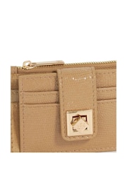 Dune London Brown Karra Turn Lock Card Holder Wallet - Image 4 of 4