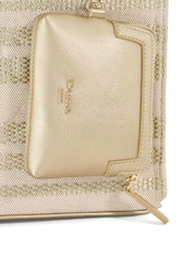 Dune London Gold Dinkideltra Medium Canvas Book 100% Cotton Bag - Image 4 of 5