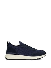 Dune London Blue Thorny Knitted Runner Trainers - Image 1 of 6