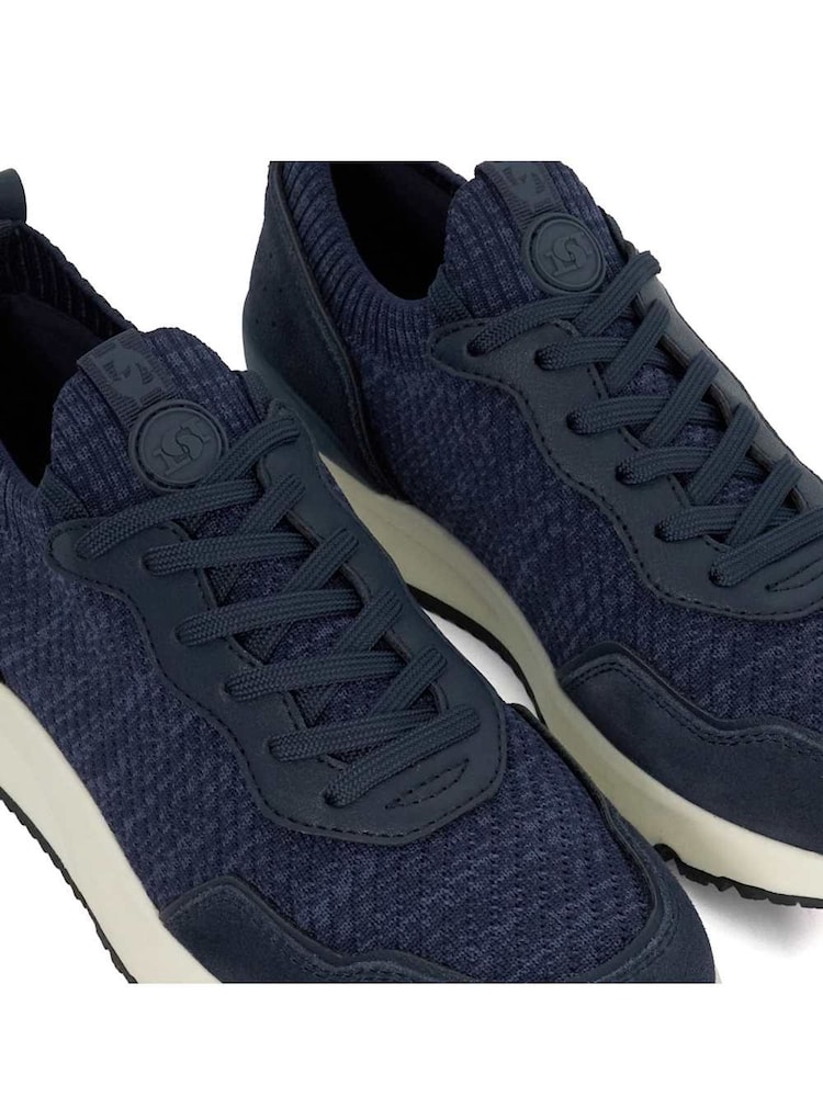 Dune London Blue Thorny Knitted Runner Trainers - Image 4 of 6