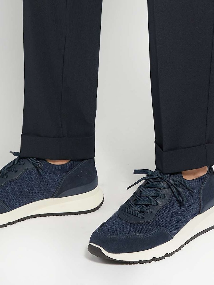Dune London Blue Thorny Knitted Runner Trainers - Image 6 of 6