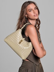 Dune London Green Dorset Medium Turnlock Shoulder Bag - Image 1 of 1