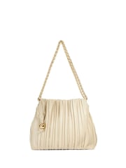 Dune London Cream Dominic Large Pleated Slouch Bag - Image 2 of 5
