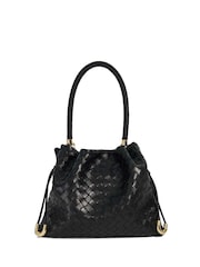Dune London Black Primrose Large Drawstring Bag - Image 1 of 7