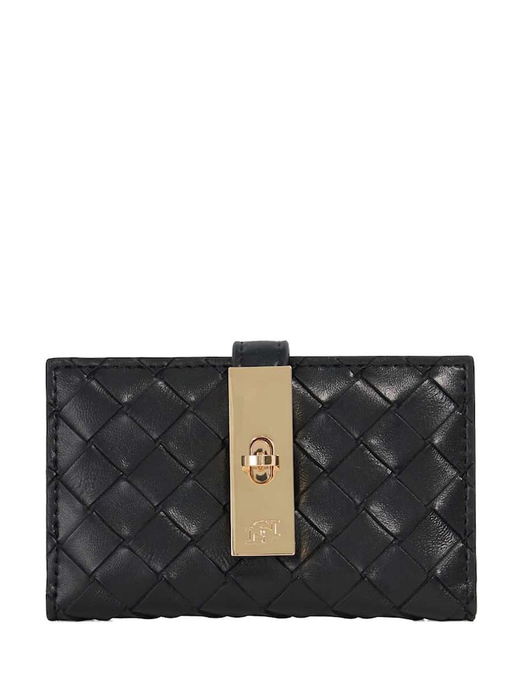 Dune London Black Medium Kassia Leather Quilted Wallet - Image 1 of 4