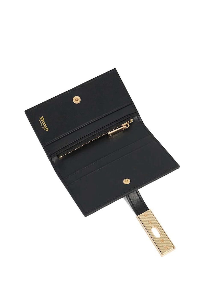 Dune London Black Medium Kassia Leather Quilted Wallet - Image 4 of 4