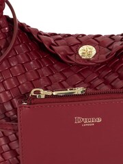 Dune London Red Dinky deliberate Mini Woven Slouch Bag - Image 5 of 5