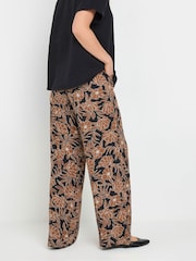 Long Tall Sally Brown Floral Wide Leg Trousers - Image 3 of 4