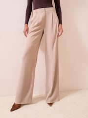 Friends Like These Neutral Tall Premium Wide Leg Trousers - Image 1 of 4