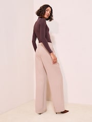 Friends Like These Neutral Tall Premium Wide Leg Trousers - Image 4 of 4