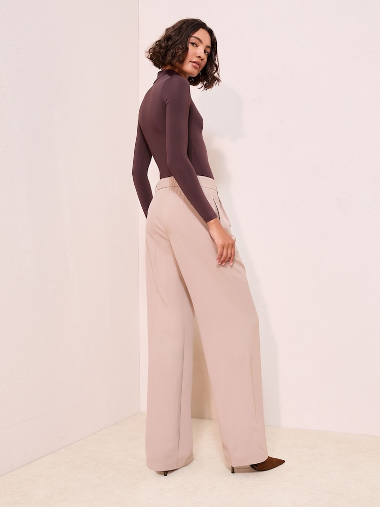 Friends Like These Neutral Tall Premium Wide Leg Trousers - Image 4 of 4