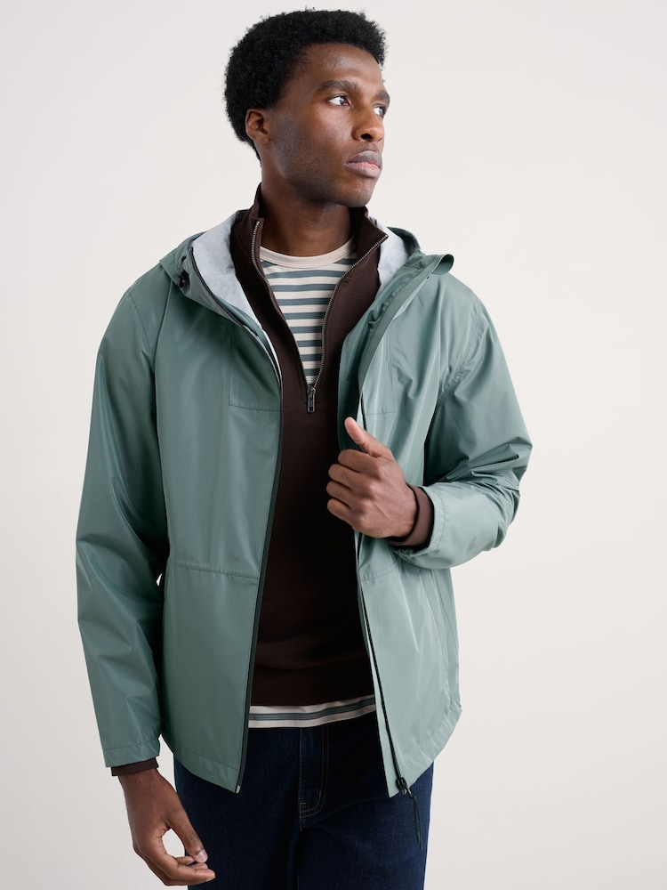 Seasalt Cornwall Green Mens Sailing Time Lightweight Waterproof Jacket - Image 1 of 5