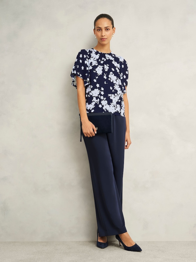Hobbs Blue Verena Top - Image 1 of 5 Hobbs Blue Verena Top - Image 1 of 5
