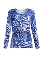 Gina Bacconi Blue Jody Animal Stripe Jumper With Diamantes - Image 5 of 5