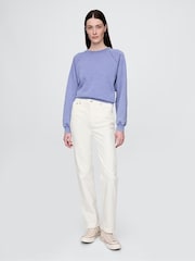 Gap Off White High Waisted 90s Straight Jeans - Image 4 of 10