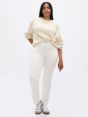 Gap Off White High Waisted 90s Straight Jeans - Image 8 of 10