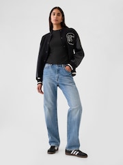 Zwart - Gap CloseKnit jersey T-shirt met ronde hals en korte mouwen - Image 3 of 4