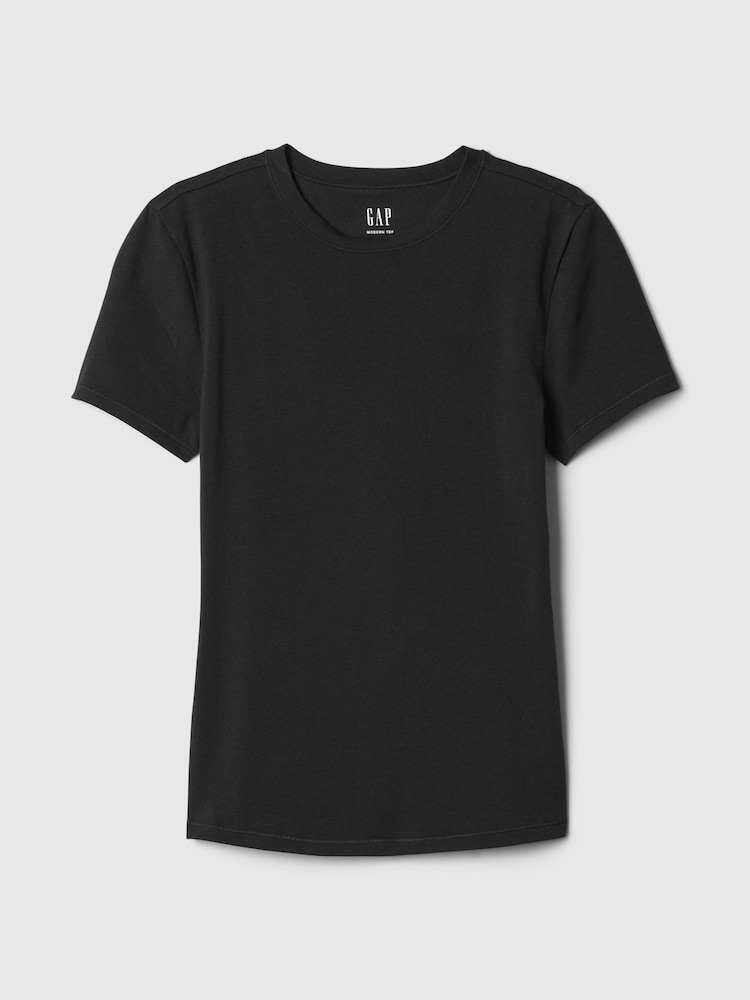 Zwart - Gap CloseKnit jersey T-shirt met ronde hals en korte mouwen - Image 4 of 4