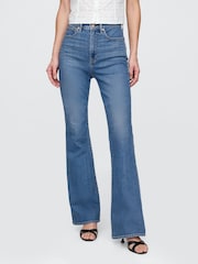 Gap Blue High Waisted 70s Flare Jeans - Image 1 of 7