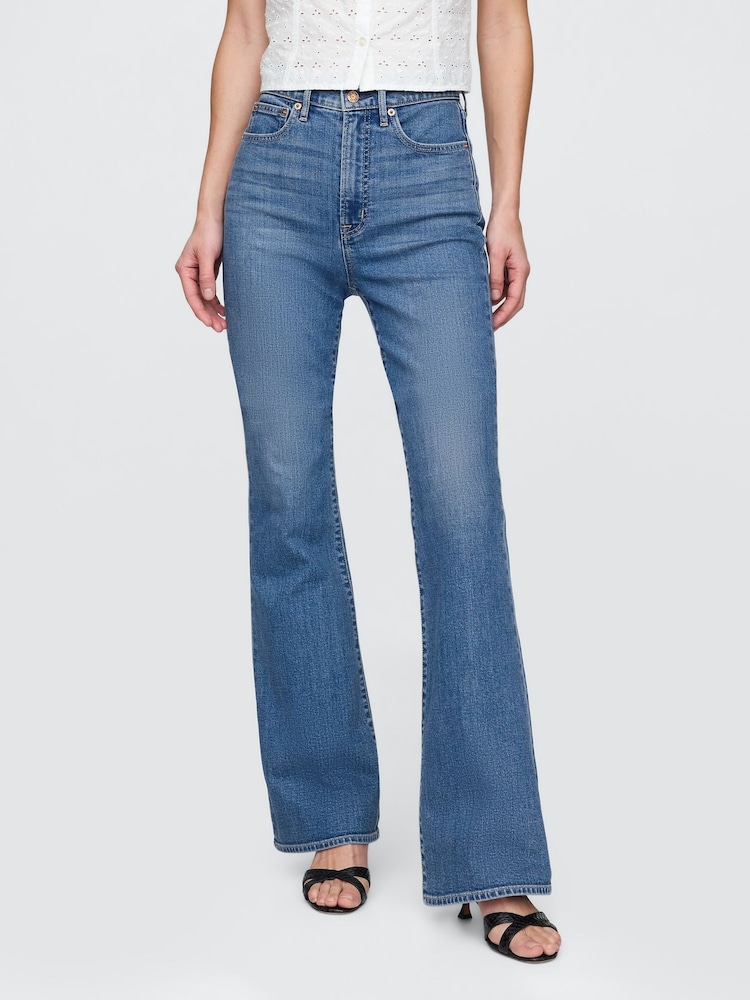 Gap Blue High Waisted 70s Flare Jeans - Image 1 of 7