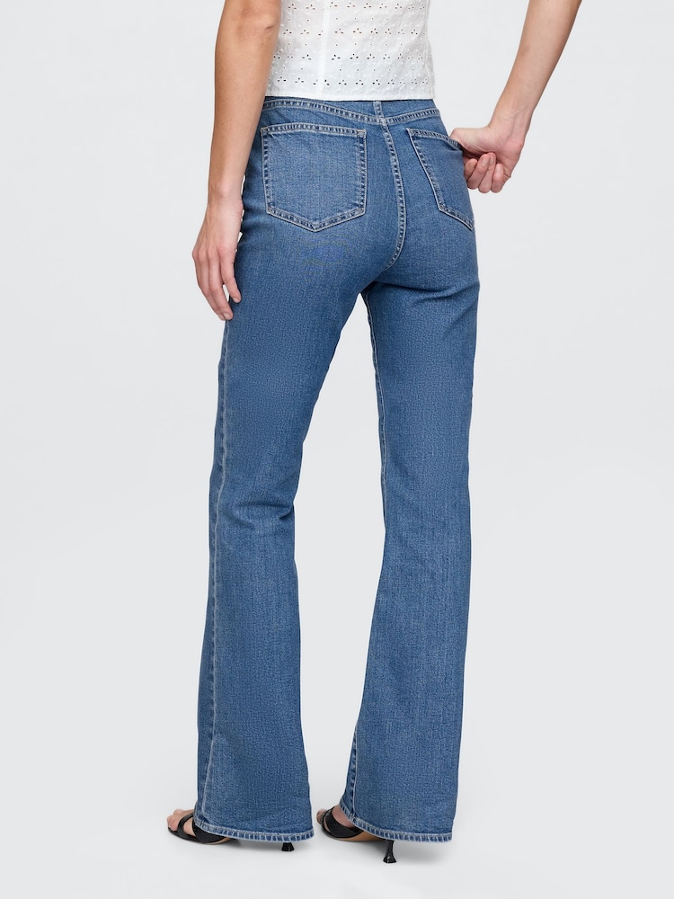 Gap Blue High Waisted 70s Flare Jeans - Image 2 of 7