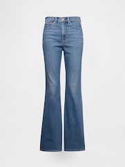Gap Blue High Waisted 70s Flare Jeans - Image 6 of 7